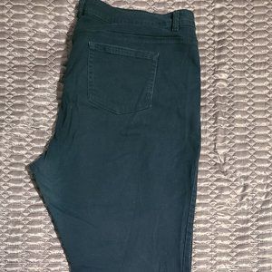 Green plus size pants